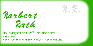 norbert rath business card